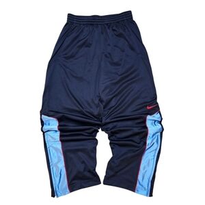 Vintage Y2k Nike Track Pants with Light Blue Side Panels